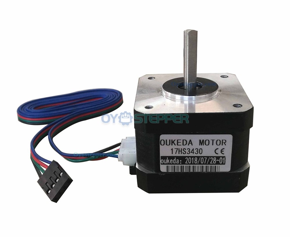 OUKEDA NEMA 17 Stepper Motor 2 Phase 1.8&deg; 28Ncm D-cut 0.4A 12V  42 &times; 42mm